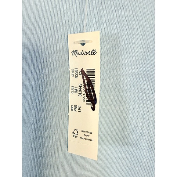 Madewell The‎ Perfect Crewneck Tee in Allday Jersey Light Pool XS NWT - Picture 4 of 6